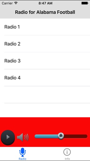 Radio for Alabama Football