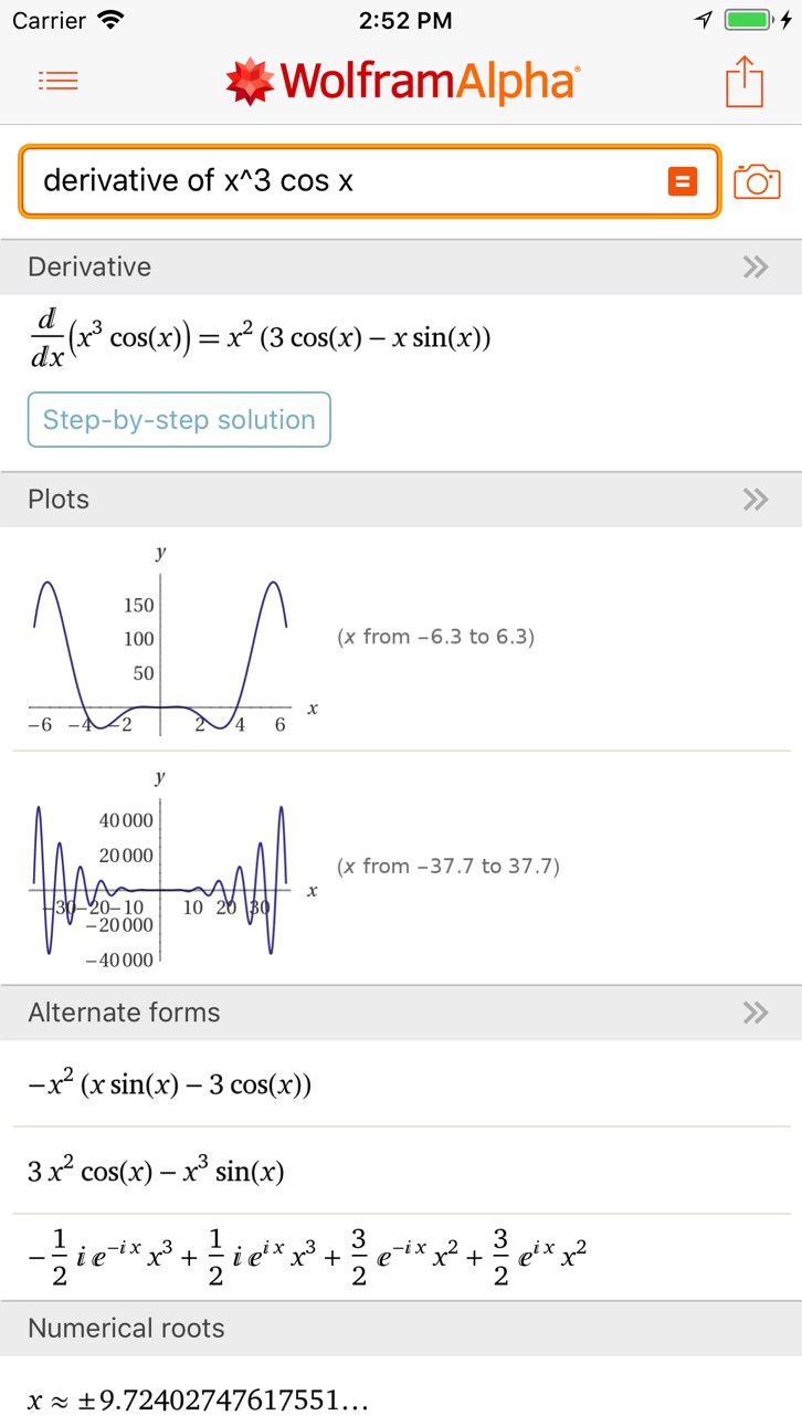 WolframAlpha Cracked screenshot 3 - iOS app interface