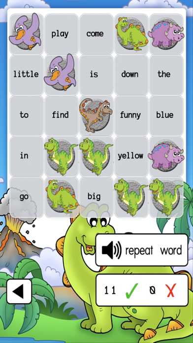 Dino Sight Word Bingo screenshot1