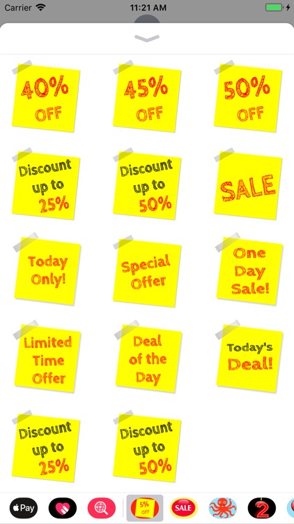 Sticky Note Discount Stickers