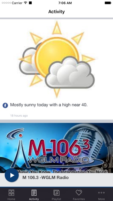 M 106.3 -WGLM Radio screenshot 2