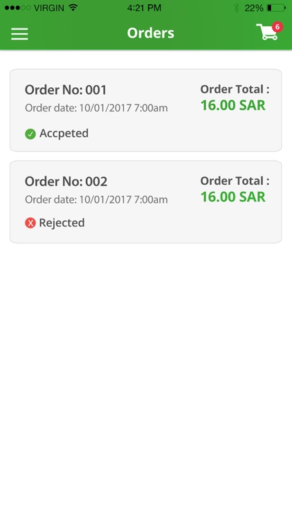 Order taking app