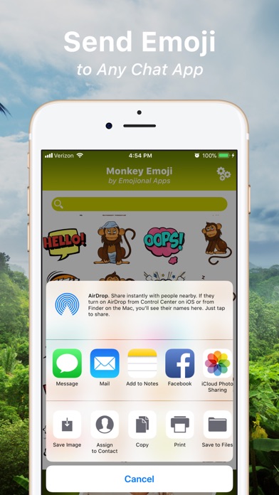 Monkey Emoji Texting Stickers screenshot 3