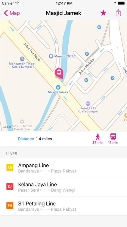 Kuala Lumpur Rail Map