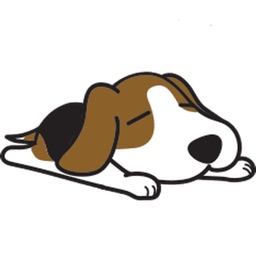 A Greedy Beagle Dog Stickers
