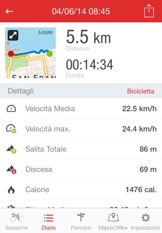 Runtastic Road Bike GPS screenshot 2