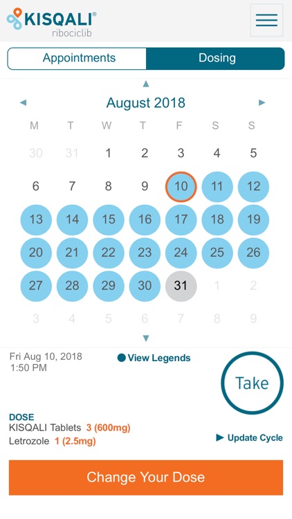 KISQALI Patient Dosing Tracker screenshot-3