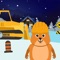 Build a giant snow fort with builder trucks and ice diggers