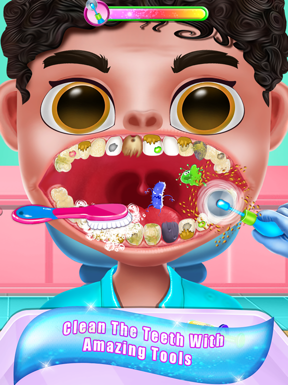 Crazy Dentist Clean Teeth Game 