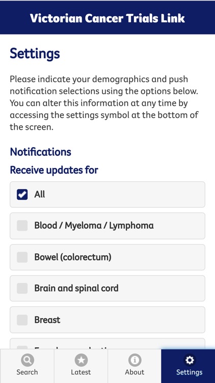 Victorian Cancer Trials Link screenshot-4