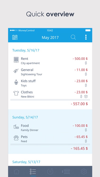 MoneyControl Spending Tracker