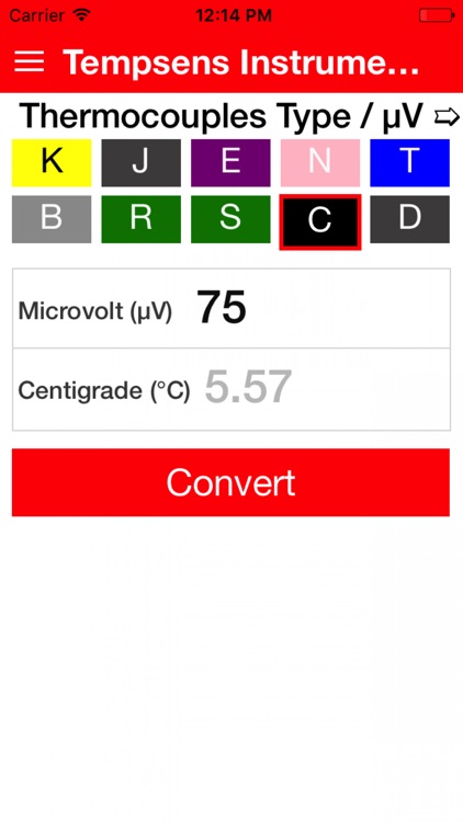 tempsens temp calculator