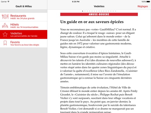 GaultMillau Guide Schweiz 2018 screenshot 2