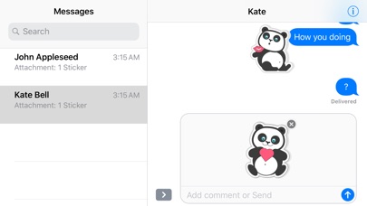 Adorable Panda Emojis Stickers screenshot 4
