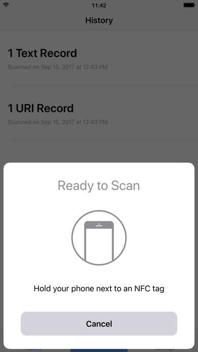 How to cancel & delete NFC Scanner from iphone & ipad 1