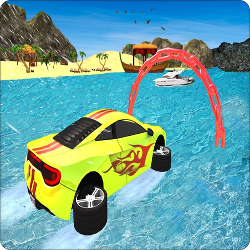 Real Water Surfer Car Driving icon