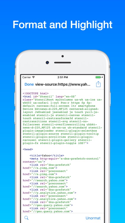 Source: View HTML Source Code of Webpage on Safari