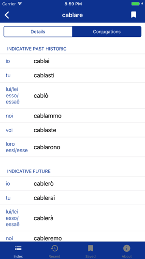 Italian Verbs Dictionary(圖4)-速報App