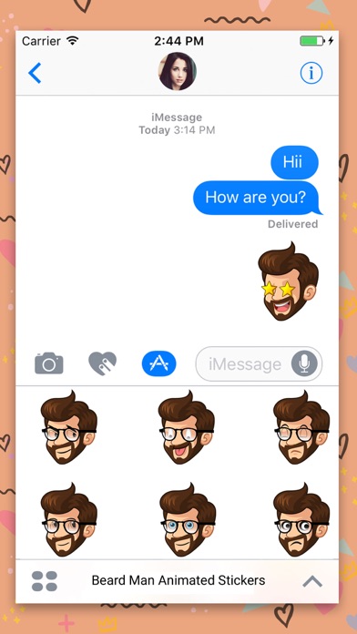 Beard Man : Animated Stickers screenshot 2