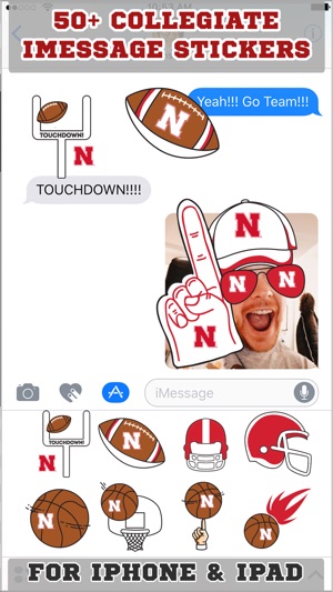 Nebraska Cornhuskers Stickers PLUS for i