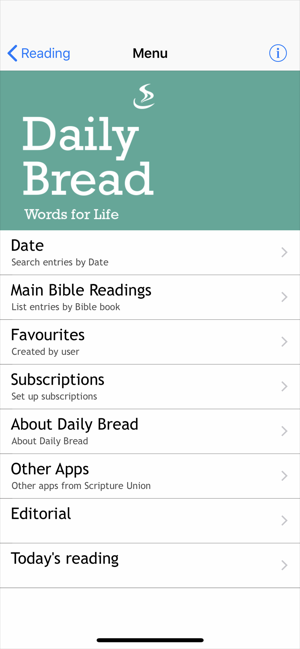 Bread Bible Reading Chart 2018