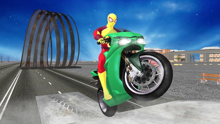 Superhero Motorcycle & Bicycle Stunt Race