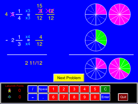 Math Galaxy Fractions Fun screenshot 2