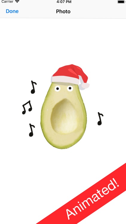 Avocado Christmas Stickers