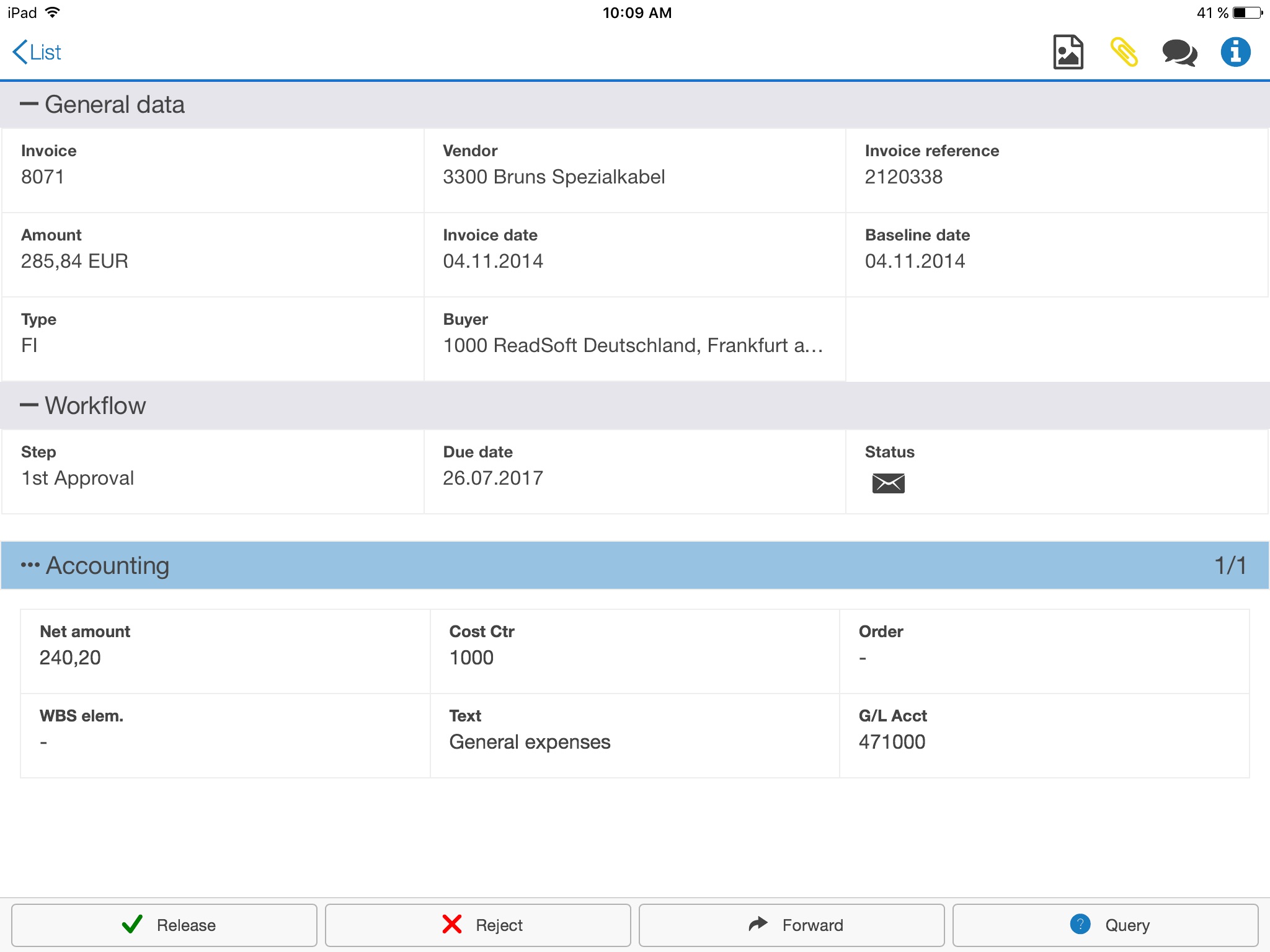 Kofax ReadSoft Mobile screenshot 2