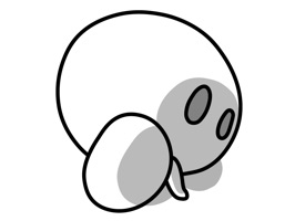 感情を記録するアプリ『EMOL』のキャラクター"ロク"のステッカーがiMessageに出ました。