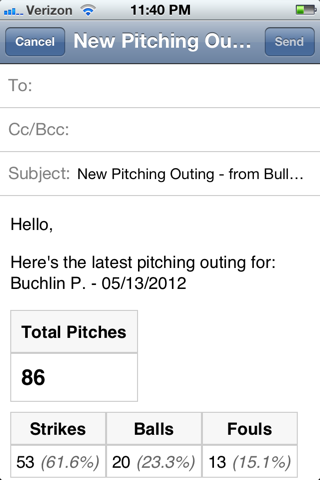 Bullpen Pitch Counter - náhled