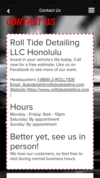 Roll Tide Detailing screenshot 3