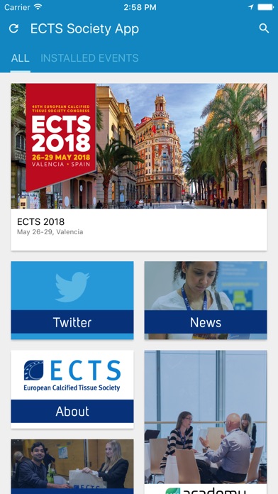 ECTS Society App screenshot 2
