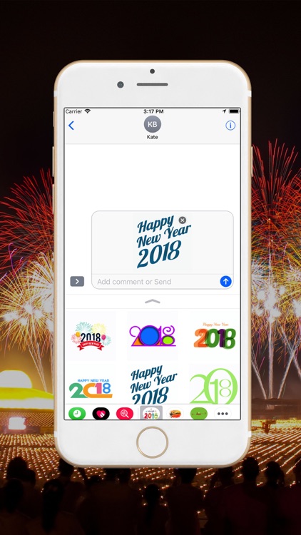 Happy New Year 2018 Stickers
