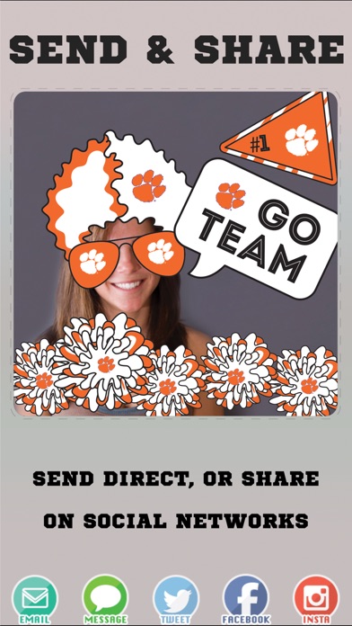 Clemson Tigers Selfie Stickers screenshot 4