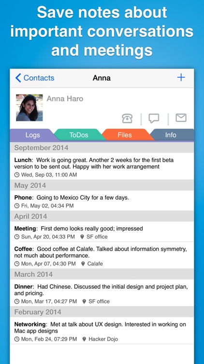 Contacts Journal CRM screenshot-0