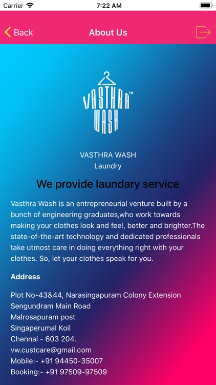 Vasthra Wash