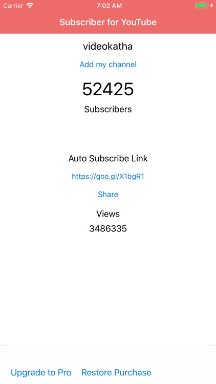 Subscriber for YouTube