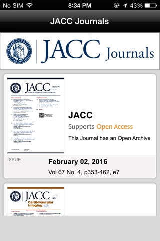 JACC Journals screenshot 2