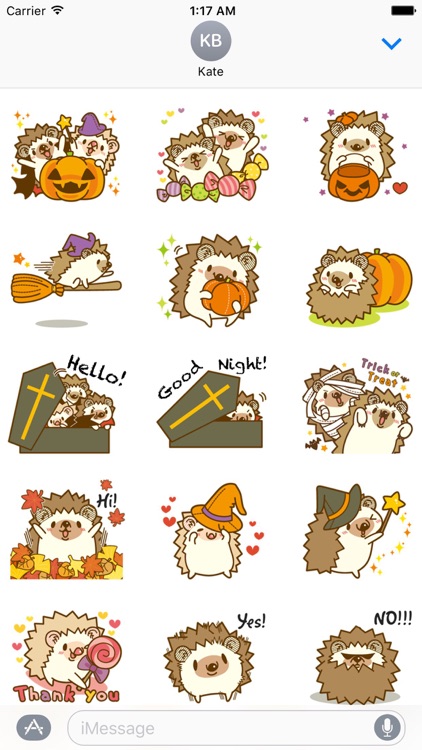 Cute Hedgehogs in Halloween