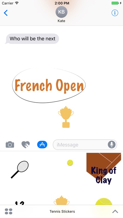 Fun Tennis Animated Stickers