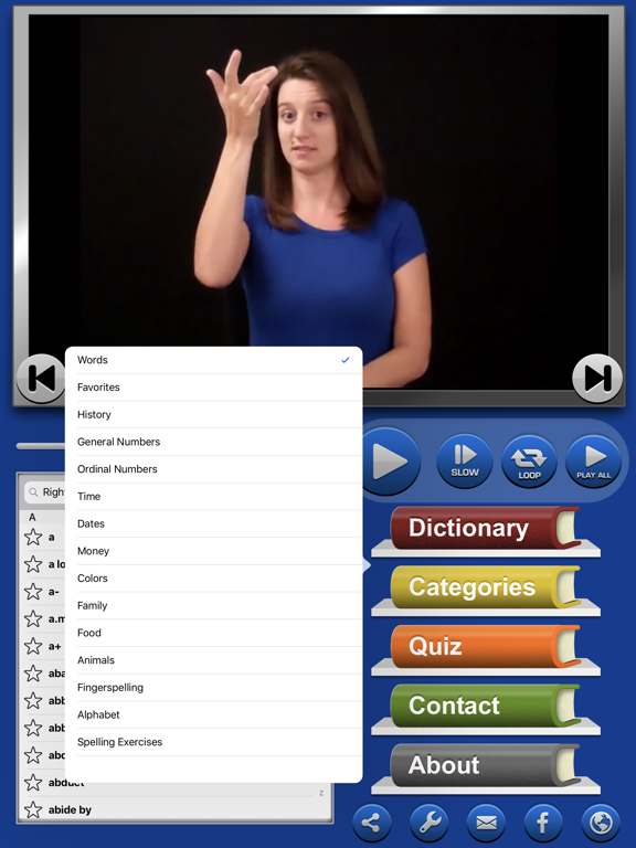 ASL Dictionary HD American Sign Language screenshot