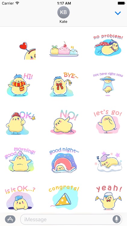 Animated Yellow Chick Sticker