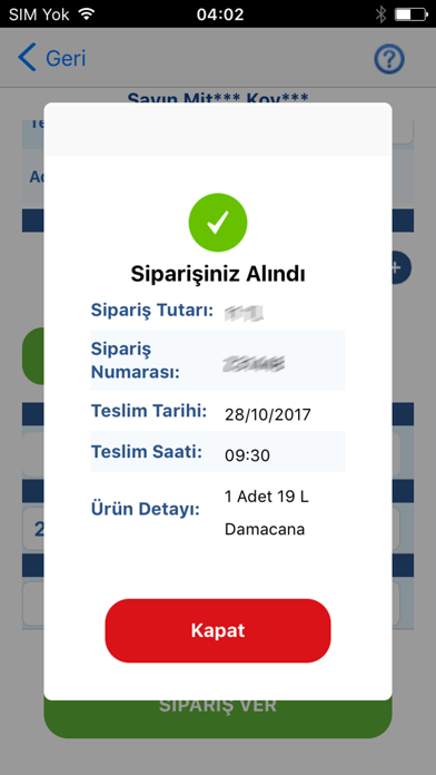 How to cancel & delete AOÇ Elmacık Su Sipariş from iphone & ipad 4