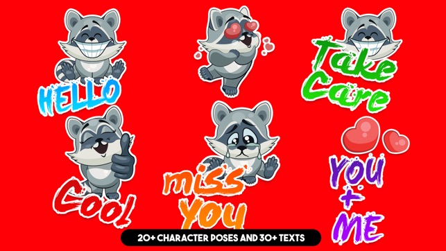 Cute Raccoon Sticker Pack!