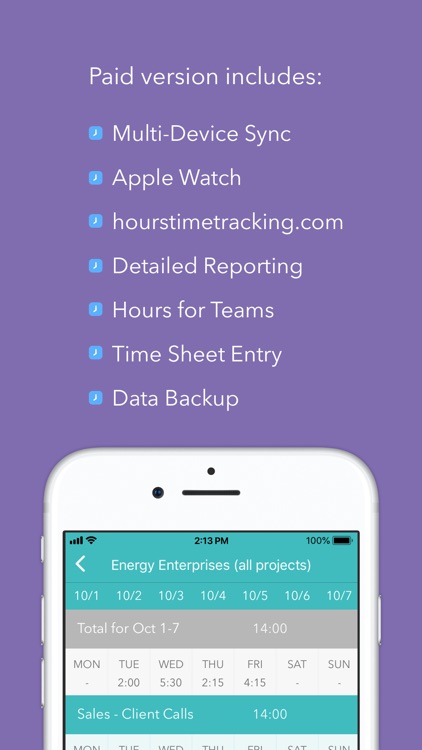 Hours Time Tracking