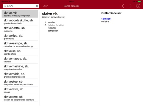Gyldendal's Spanish Danish Dictionary - Medium screenshot 4