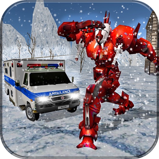 Ambulance Robot Transform 3D icon