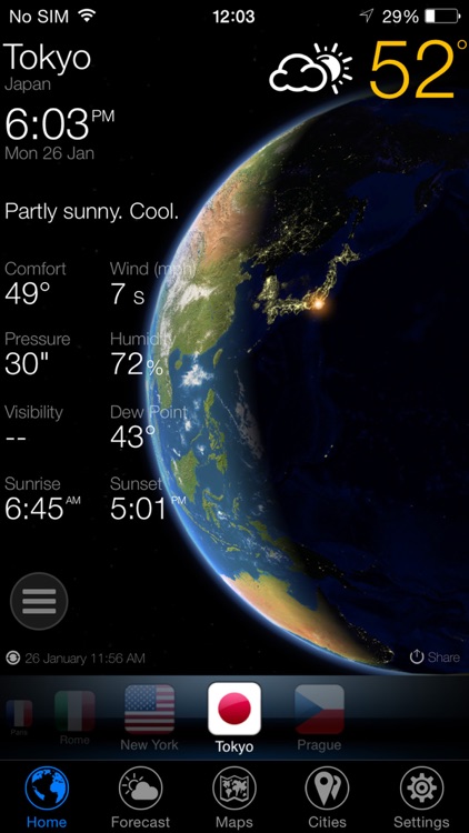 3D Earth - weather widget