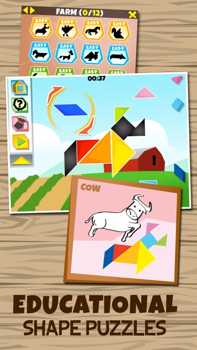 How to cancel & delete Kinder Tangram: Farm Animals from iphone & ipad 1